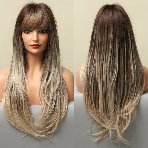 Long Straight Synthetic Wigs for Women Natural Wave Wigs