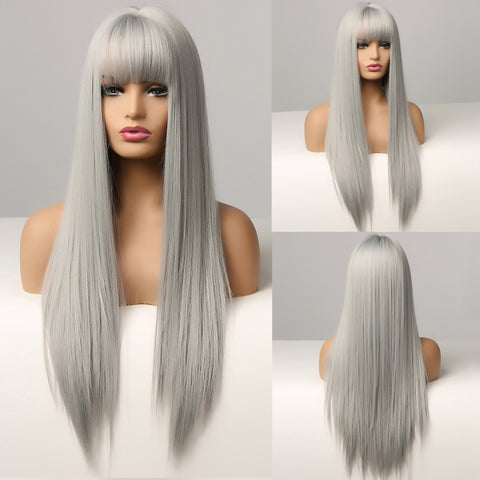 Long Straight Synthetic Wigs for Women Natural Wave Wigs