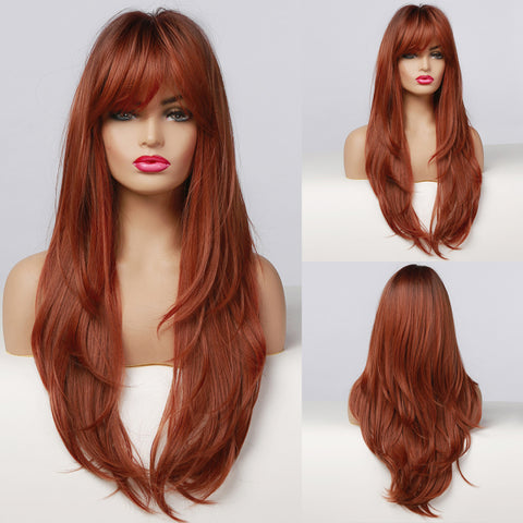 Long Straight Synthetic Wigs for Women Natural Wave Wigs