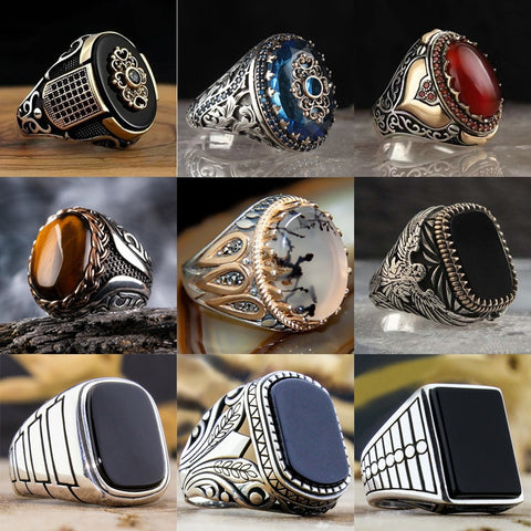 Retro Handmade Turkish Ring For Men Muslim Jewelry Inpluser