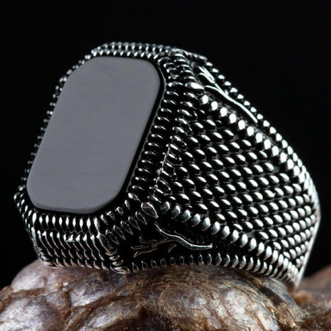 Retro Handmade Turkish Ring For Men Muslim Jewelry Inpluser