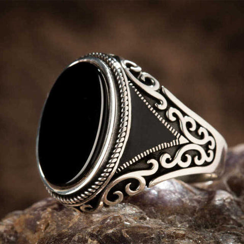 Retro Handmade Turkish Ring For Men Muslim Jewelry Inpluser