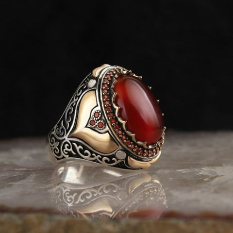 Retro Handmade Turkish Ring For Men Muslim Jewelry Inpluser