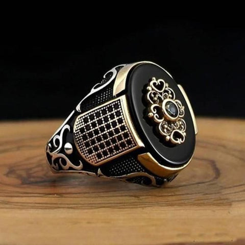 Retro Handmade Turkish Ring For Men Muslim Jewelry Inpluser