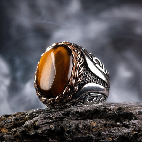 Retro Handmade Turkish Ring For Men Muslim Jewelry Inpluser