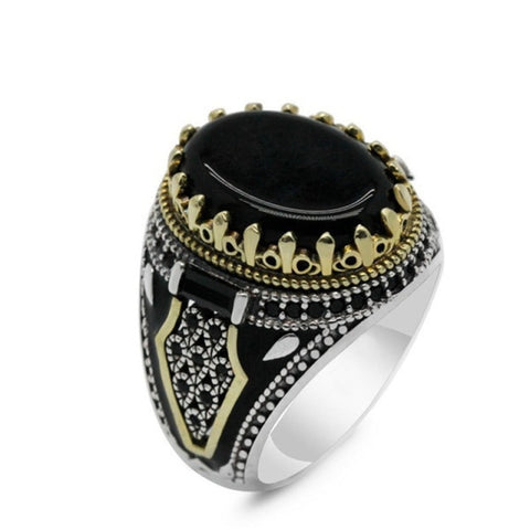 Retro Handmade Turkish Ring For Men Muslim Jewelry Inpluser