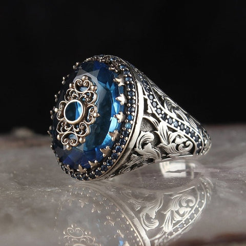 Retro Handmade Turkish Ring For Men Muslim Jewelry Inpluser