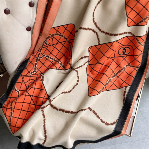 Long double-sided cashmere shawl scarf Inpluser