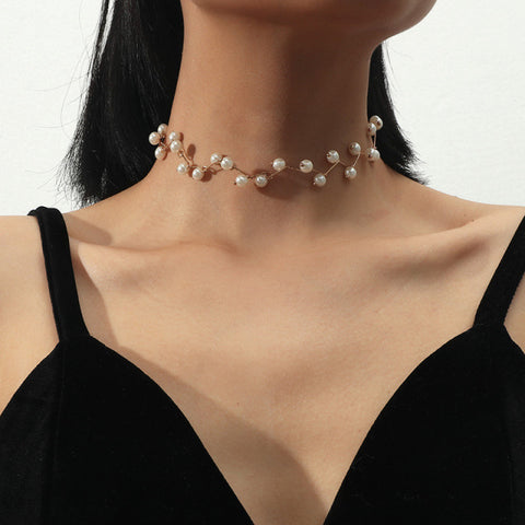 Multi-layer Sparkling Chain Choker Necklace For Women Jewelry Gift