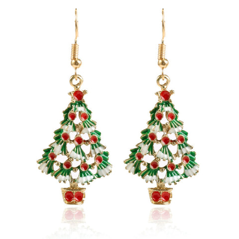 New Trendy Statement Christmas Tree Earrings For Women
