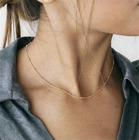 Simple Crystal Geometric Gold Pendant Necklace Set for Women