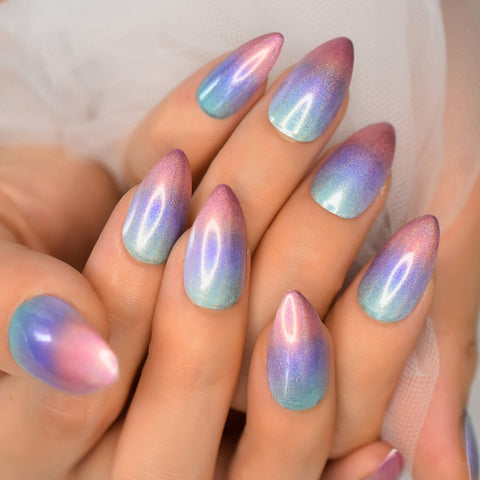 Sleek Gel Acrylic Fashion False Nails Inpluser