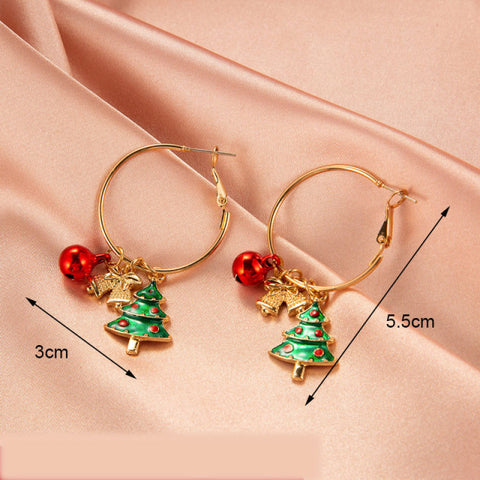 New Trendy Statement Christmas Tree Earrings For Women