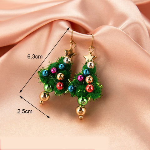 New Trendy Statement Christmas Tree Earrings For Women