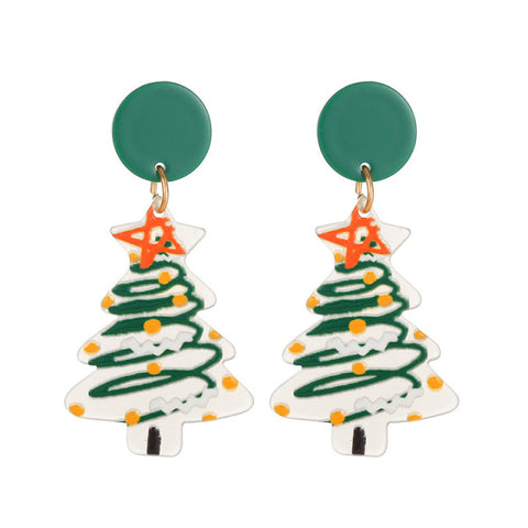New Trendy Statement Christmas Tree Earrings For Women