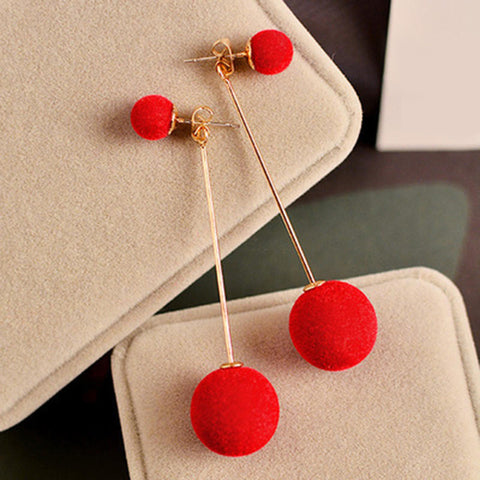 Lovely Fruit Tea Cup Earrings Creative Funny CrystalJewelry personality