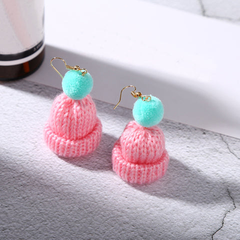 Lovely Fruit Tea Cup Earrings Creative Funny CrystalJewelry personality
