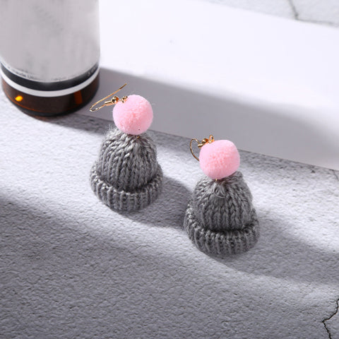 Lovely Fruit Tea Cup Earrings Creative Funny CrystalJewelry personality