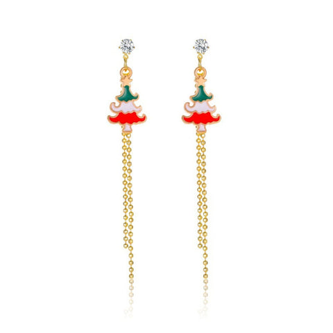 New Trendy Statement Christmas Tree Earrings For Women