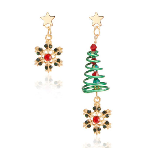 New Trendy Statement Christmas Tree Earrings For Women