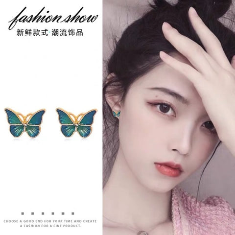 Korean Fashion Simple Butterfly Tassel Earrings For Girls