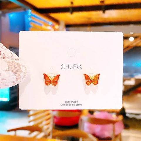Korean Fashion Simple Butterfly Tassel Earrings For Girls