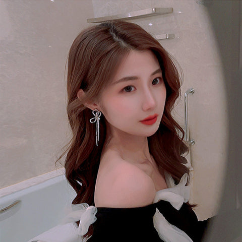 Korean Fashion Simple Butterfly Tassel Earrings For Girls