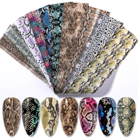 Leopard Wild Animal Skin Nail Foil Sticker Snake Print Nail Art Decoration Inpluser
