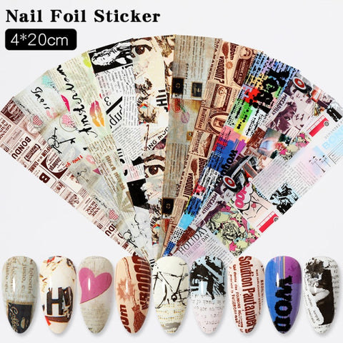 Leopard Wild Animal Skin Nail Foil Sticker Snake Print Nail Art Decoration Inpluser