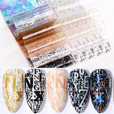 Leopard Wild Animal Skin Nail Foil Sticker Snake Print Nail Art Decoration Inpluser