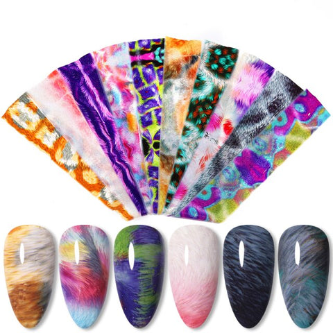 Leopard Wild Animal Skin Nail Foil Sticker Snake Print Nail Art Decoration Inpluser