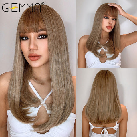 Long Straight Synthetic Wigs for Women Natural Wave Wigs