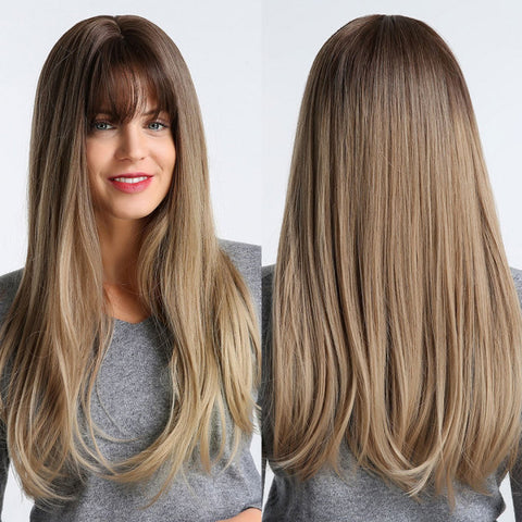 Long Straight Synthetic Wigs for Women Natural Wave Wigs