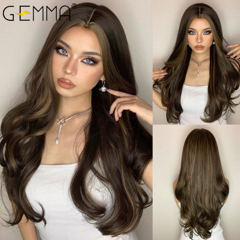 Long Straight Synthetic Wigs for Women Natural Wave Wigs