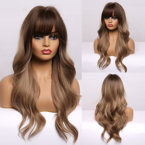Long Straight Synthetic Wigs for Women Natural Wave Wigs