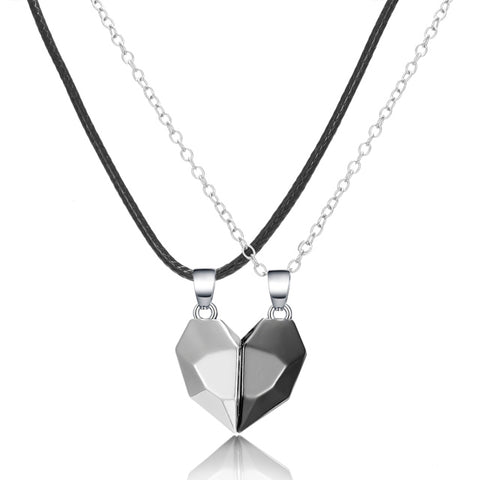 Magnetic Couple Necklace Friendship Heart Pendant