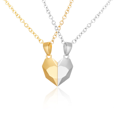 Magnetic Couple Necklace Friendship Heart Pendant