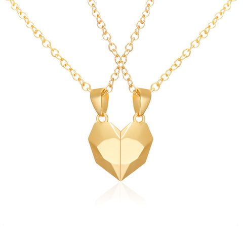 Magnetic Couple Necklace Friendship Heart Pendant
