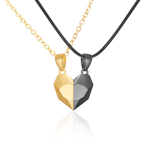 Magnetic Couple Necklace Friendship Heart Pendant