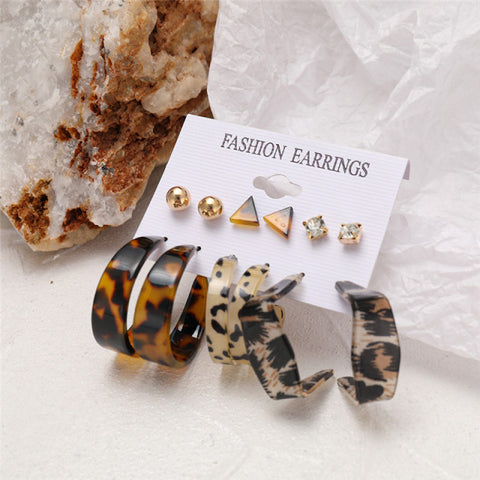 Trendy Exquisite Pearl Metal Earrings Set For Women
