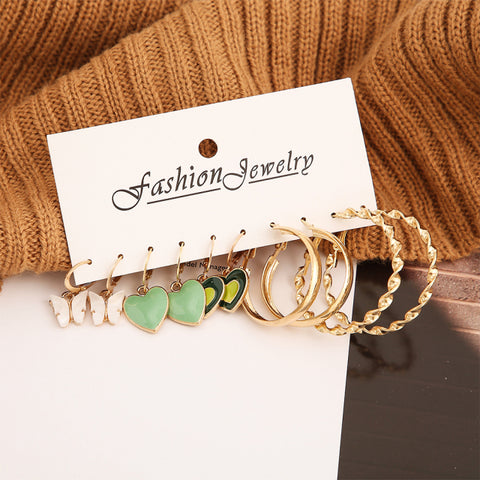 Trendy Exquisite Pearl Metal Earrings Set For Women