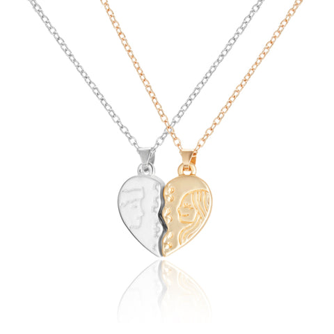 Magnetic Couple Necklace Friendship Heart Pendant