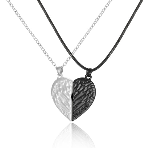 Magnetic Couple Necklace Friendship Heart Pendant