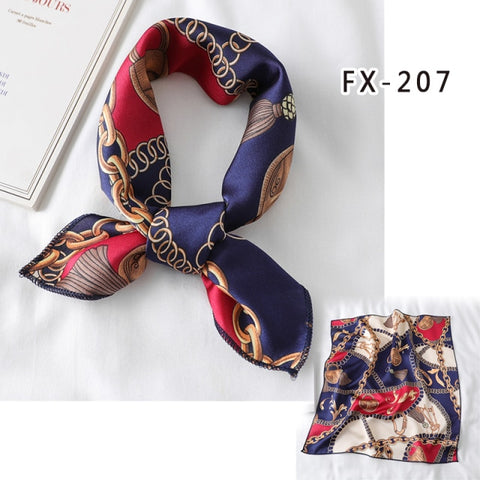 Square Silk Women Fashion Print Small Neck scarf Office Lady Hair Band