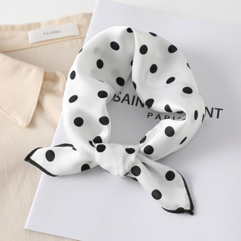 Square Silk Women Fashion Print Small Neck scarf Office Lady Hair Band