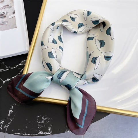 New Silk Scarf Lady Hair band Square Shawl Satin Bag Scarves Head Wrap
