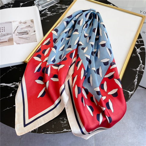 New Silk Scarf Lady Hair band Square Shawl Satin Bag Scarves Head Wrap