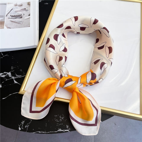 New Silk Scarf Lady Hair band Square Shawl Satin Bag Scarves Head Wrap