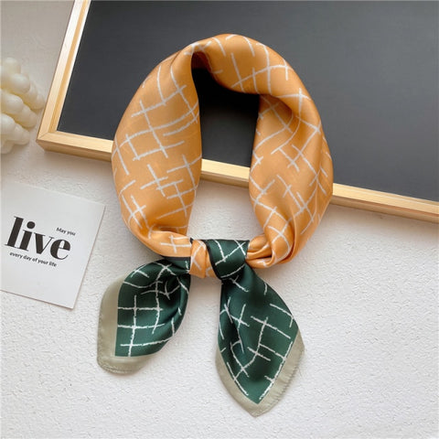 New Silk Scarf Lady Hair band Square Shawl Satin Bag Scarves Head Wrap