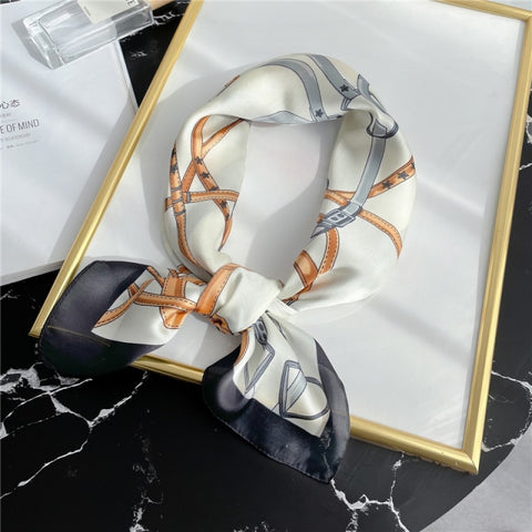 New Silk Scarf Lady Hair band Square Shawl Satin Bag Scarves Head Wrap
